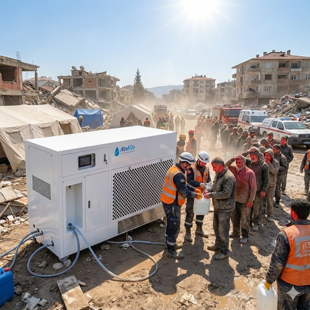 استخدام مولدات الهواء إلى الماء في إعادة الإعمار بعد الكوارث: حل فعال لدرجات الحرارة المرتفعة